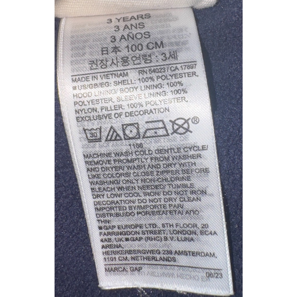 Baby GAP Boys 3 Primaloft Puffer Jacket School Outdoor Cool Weather Warm Travel - Picture 6 of 10